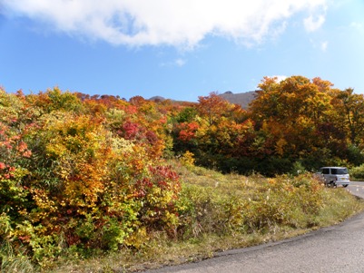 岩木山スカイラインから見た紅葉