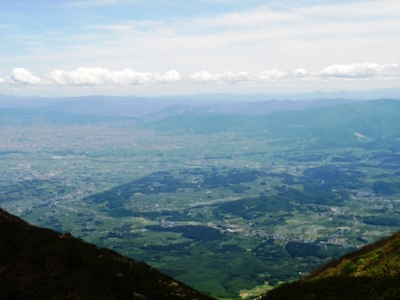 岩木山山頂から見た津軽平野
