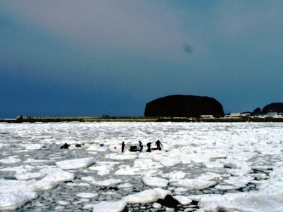 流氷とオロンコ岩