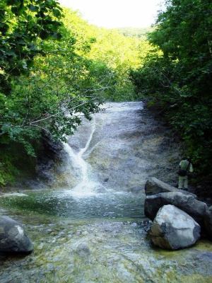 知床半島　カムイワッカ湯の滝