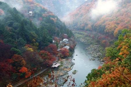 嵐山　亀山公園展望台からの光景