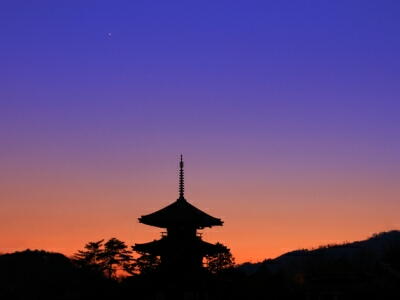 法起寺の夜景
