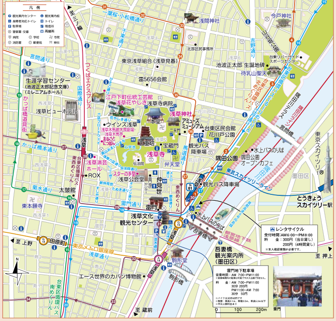 浅草観光案内地図