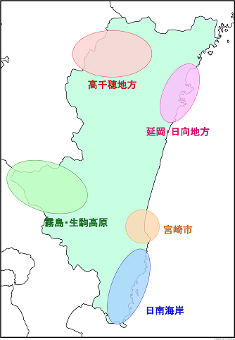 宮崎県　観光マップ