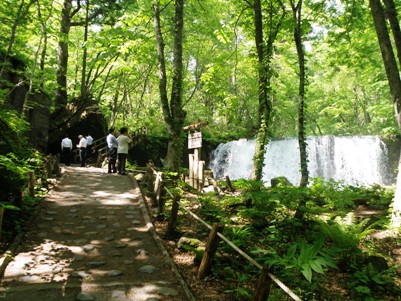 観光客と銚子大滝