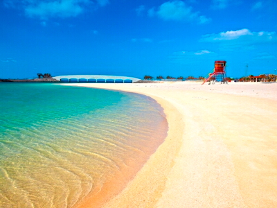 美々ビーチの砂浜